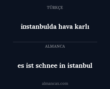 es ist schnee in istanbul - i̇stanbulda hava karlı