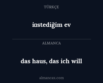 das haus, das ich will - i̇stediğim ev