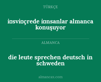 i̇svi̇çrede i̇nsanlar almanca konuşuyor - die leute sprechen deutsch in schweden