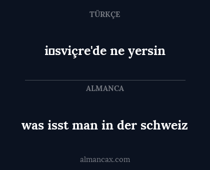 was isst man in der schweiz - i̇sviçre'de ne yersin
