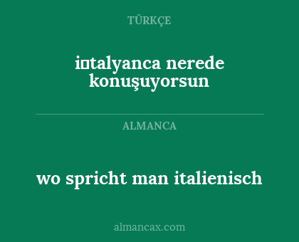 wo spricht man italienisch - i̇talyanca nerede konuşuyorsun