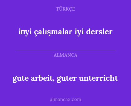 i̇yi çalışmalar iyi dersler - gute arbeit, guter unterricht