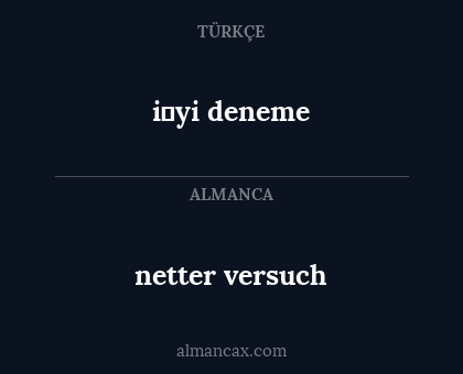 netter versuch - i̇yi deneme