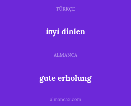 i̇yi dinlen - gute erholung