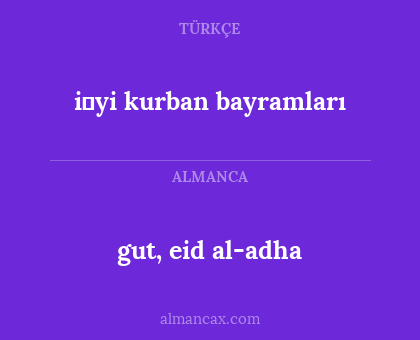 gut, eid al-adha - i̇yi kurban bayramları