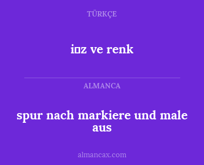 i̇z ve renk - spur nach markiere und male aus