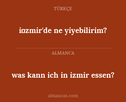 was kann ich in izmir essen? - i̇zmir'de ne yiyebilirim?