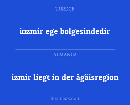 i̇zmir ege bolgesindedir - izmir liegt in der ägäisregion