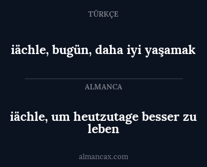 iächle, um heutzutage besser zu leben - iächle, bugün, daha iyi yaşamak
