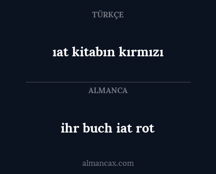 ıat kitabın kırmızı - ihr buch iat rot