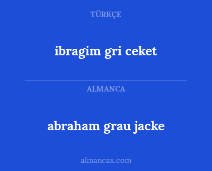ibragim gri ceket - abraham grau jacke