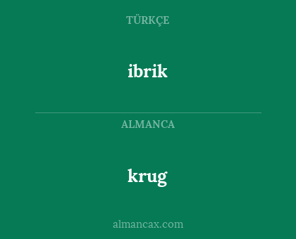 krug - ibrik
