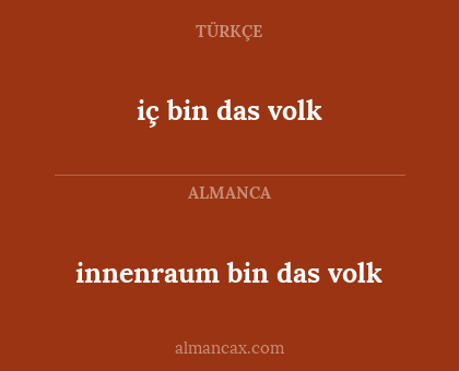 iç bin das volk - innenraum bin das volk