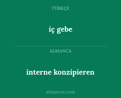 interne konzipieren - iç gebe