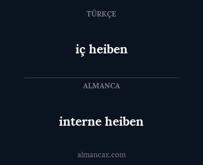 interne heiben - iç heiben