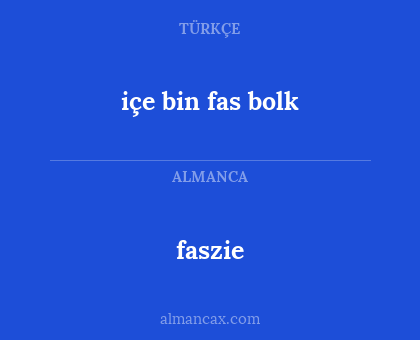 faszie - içe bin fas bolk