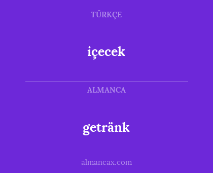 içecek - getränk