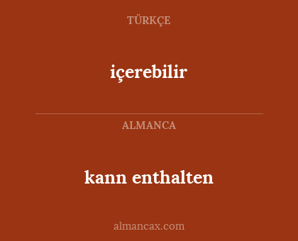 içerebilir - kann enthalten