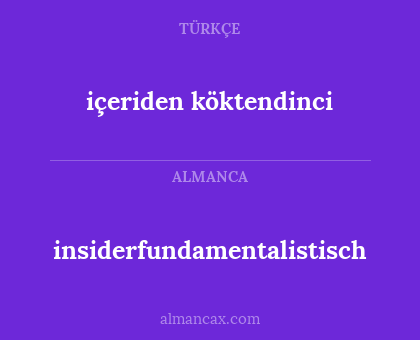 insiderfundamentalistisch - içeriden köktendinci