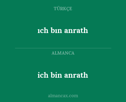 ich bin anrath - ıch bın anrath