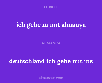 deutschland ich gehe mit ins - ich gehe ın mıt almanya