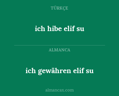 ich gewähren elif su - ich hibe elif su