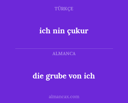die grube von ich - ich nin çukur