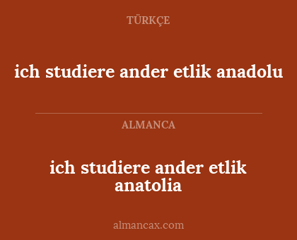 ich studiere ander etlik anatolia - ich studiere ander etlik anadolu