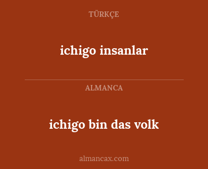 ichigo bin das volk - ichigo insanlar