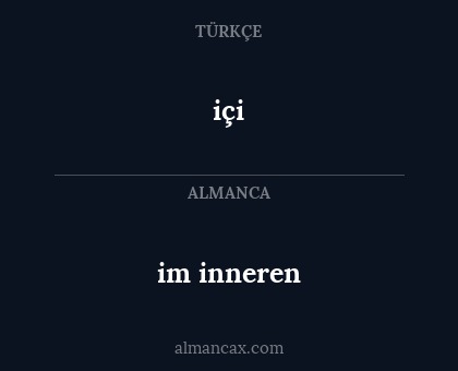 içi - im inneren