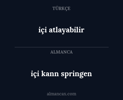içi kann springen - içi atlayabilir