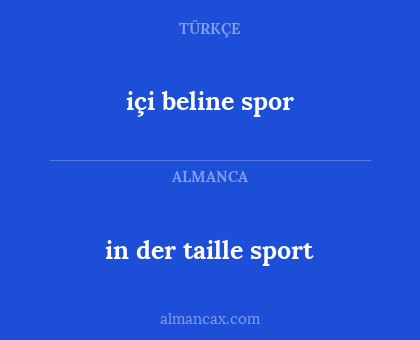 içi beline spor - in der taille sport