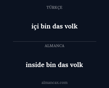 içi bin das volk - inside bin das volk