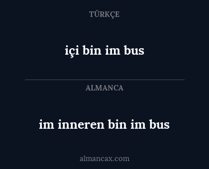 içi bin im bus - im inneren bin im bus