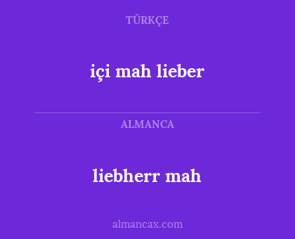 liebherr mah - içi mah lieber