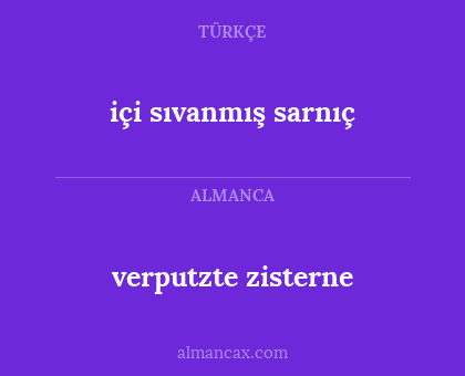 içi sıvanmış sarnıç - verputzte zisterne