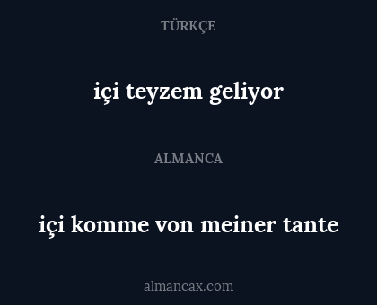 içi komme von meiner tante - içi teyzem geliyor