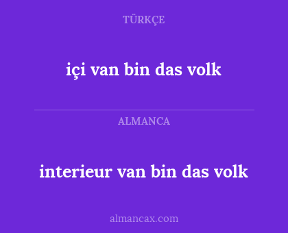 interieur van bin das volk - içi van bin das volk