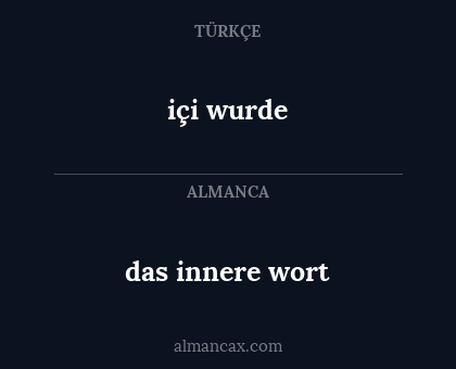 das innere wort - içi wurde