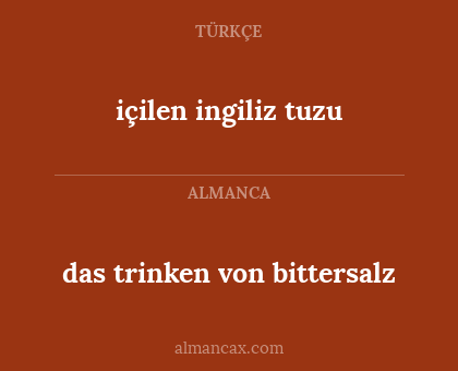 das trinken von bittersalz - içilen ingiliz tuzu