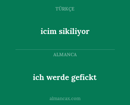 ich werde gefickt - icim sikiliyor