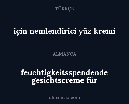 için nemlendirici yüz kremi - feuchtigkeitsspendende gesichtscreme für