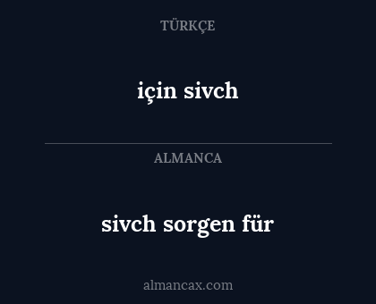 için sivch - sivch sorgen für