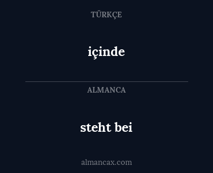 steht bei - içinde