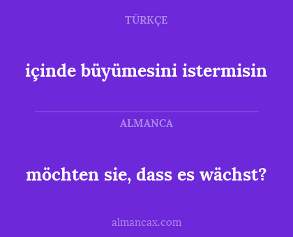 möchten sie, dass es wächst? - içinde büyümesini istermisin