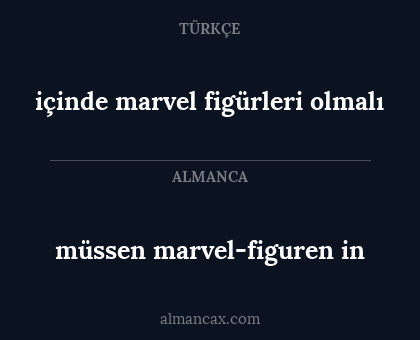 müssen marvel-figuren in - içinde marvel figürleri olmalı