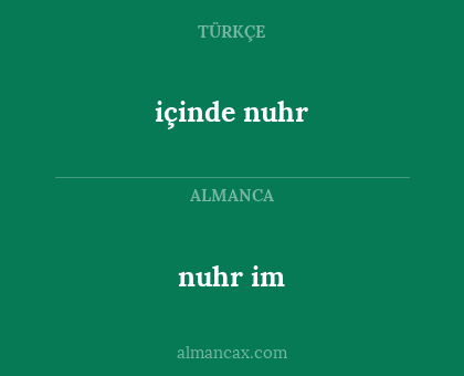 içinde nuhr - nuhr im
