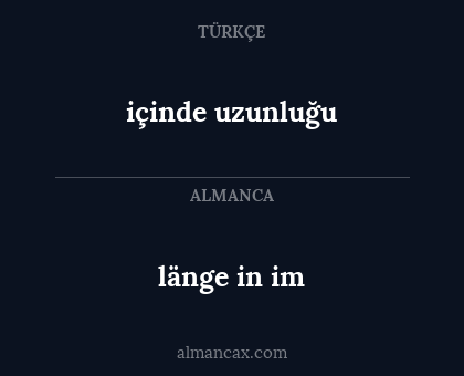 länge in im - içinde uzunluğu