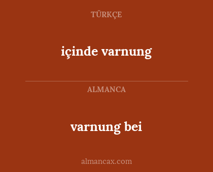 içinde varnung - varnung bei