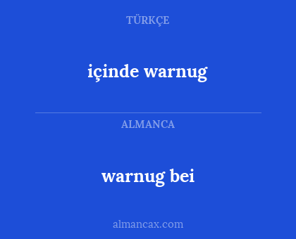 içinde warnug - warnug bei